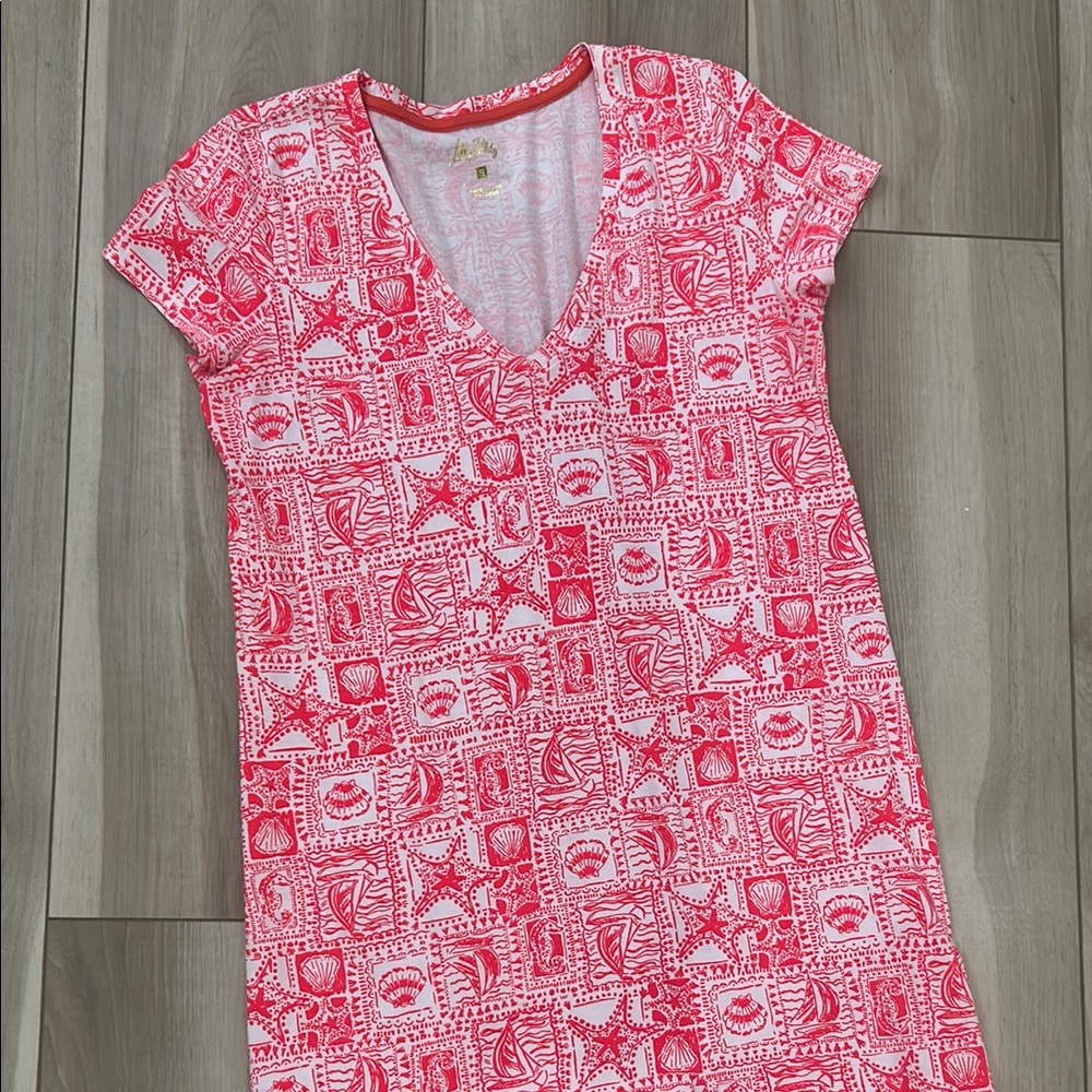 Lilly Pulitzer White and Red etta Maxi Dress seaside Harbor - Picture 3 of 5